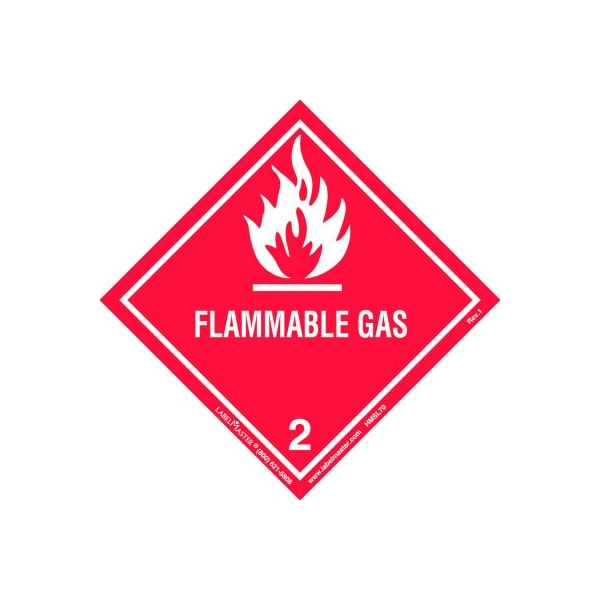 American Labelmark Co LabelMaster HMSL70 Flammable Gas Label, Worded, PVC-Free Film, 500/Roll HMSL70 - main